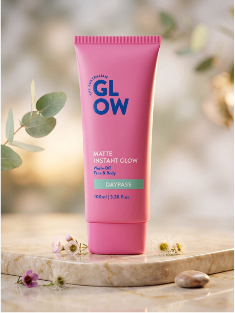 Australian Glow Matte Instant Glow DayPass Wash-Off Face Body 100ml New